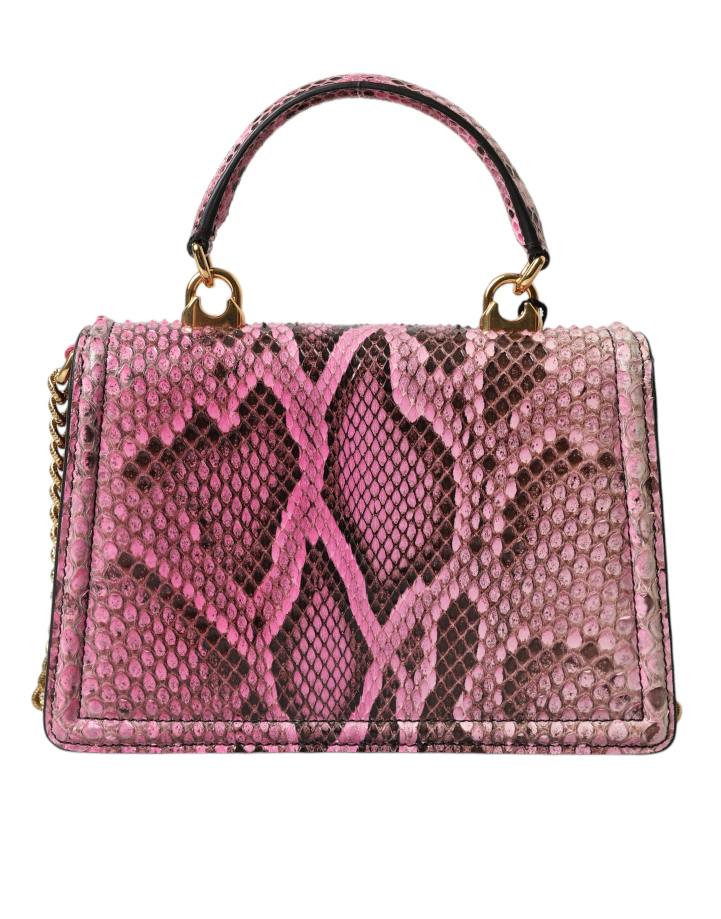 Dolce & Gabbana Pink Exotic Leather DEVOTION HEART Top Handle Shoulder Bag