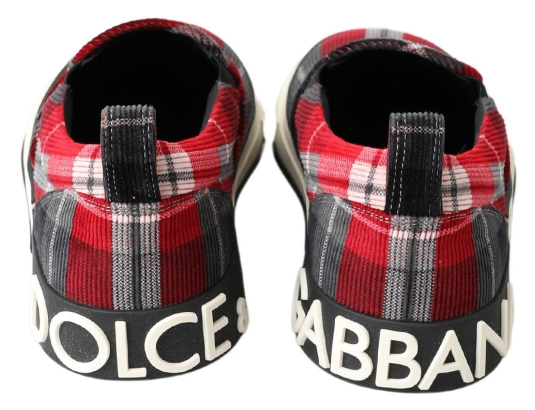 Dolce & Gabbana Checkered Charm Low-Top Sneakers