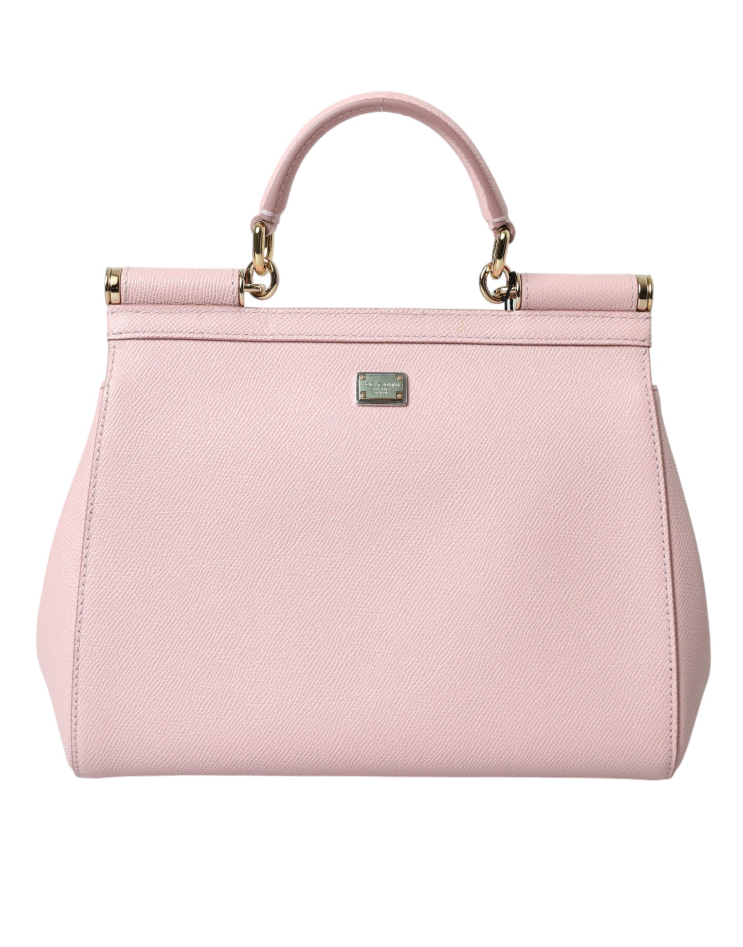 Dolce & Gabbana Pink Leather SICILY DG Family Motive Tote Shoulder Bag