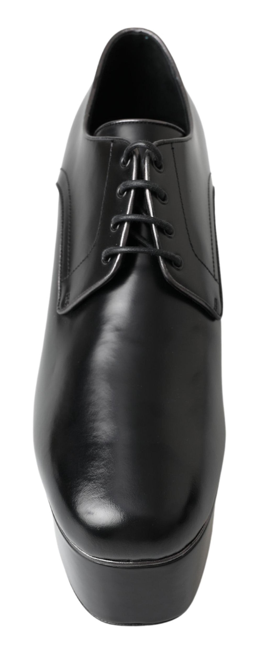 Dolce & Gabbana Elegant Black Leather Derby Dress Shoes