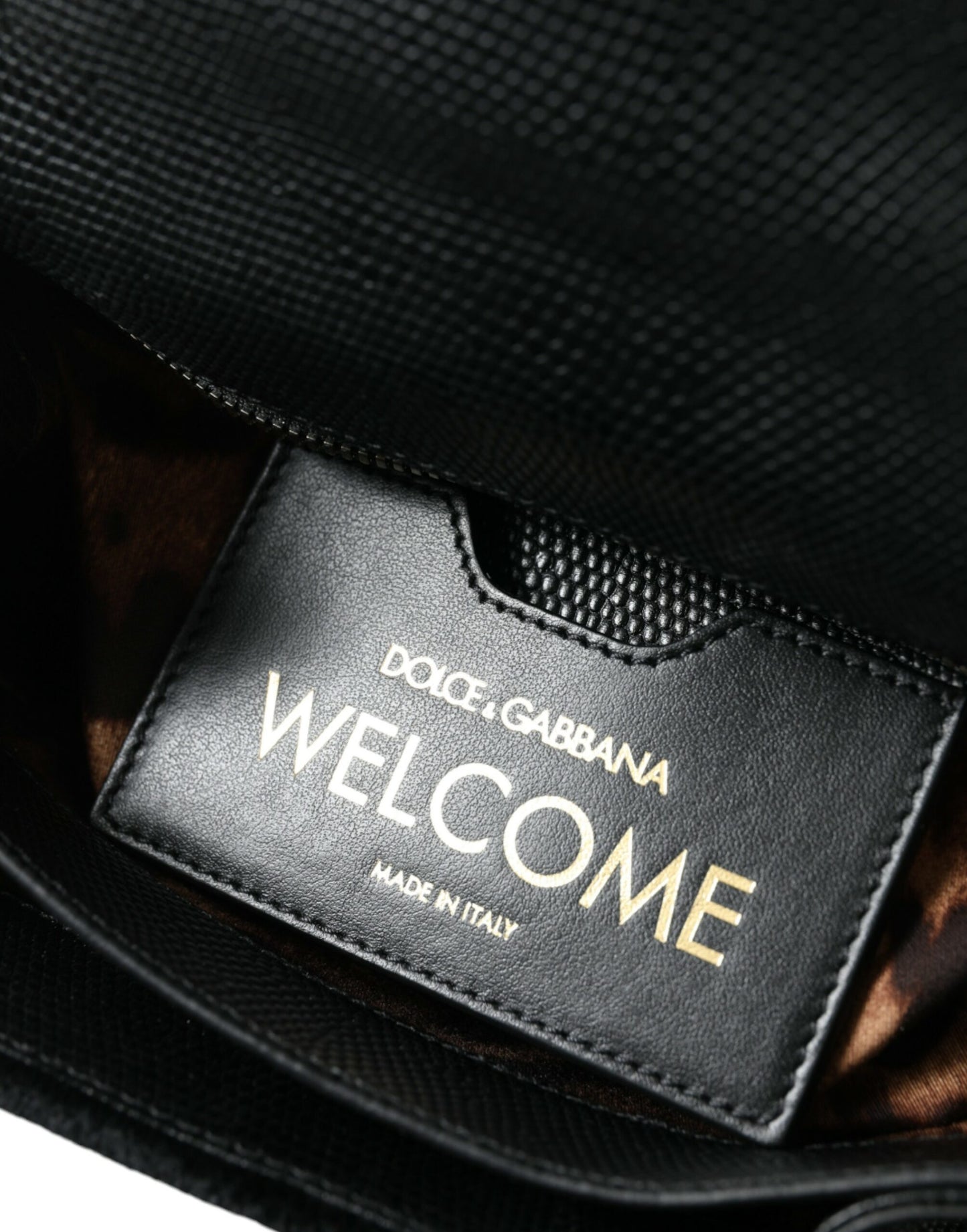 Dolce & Gabbana Elegant Velvet and Leather Dog Design Bag