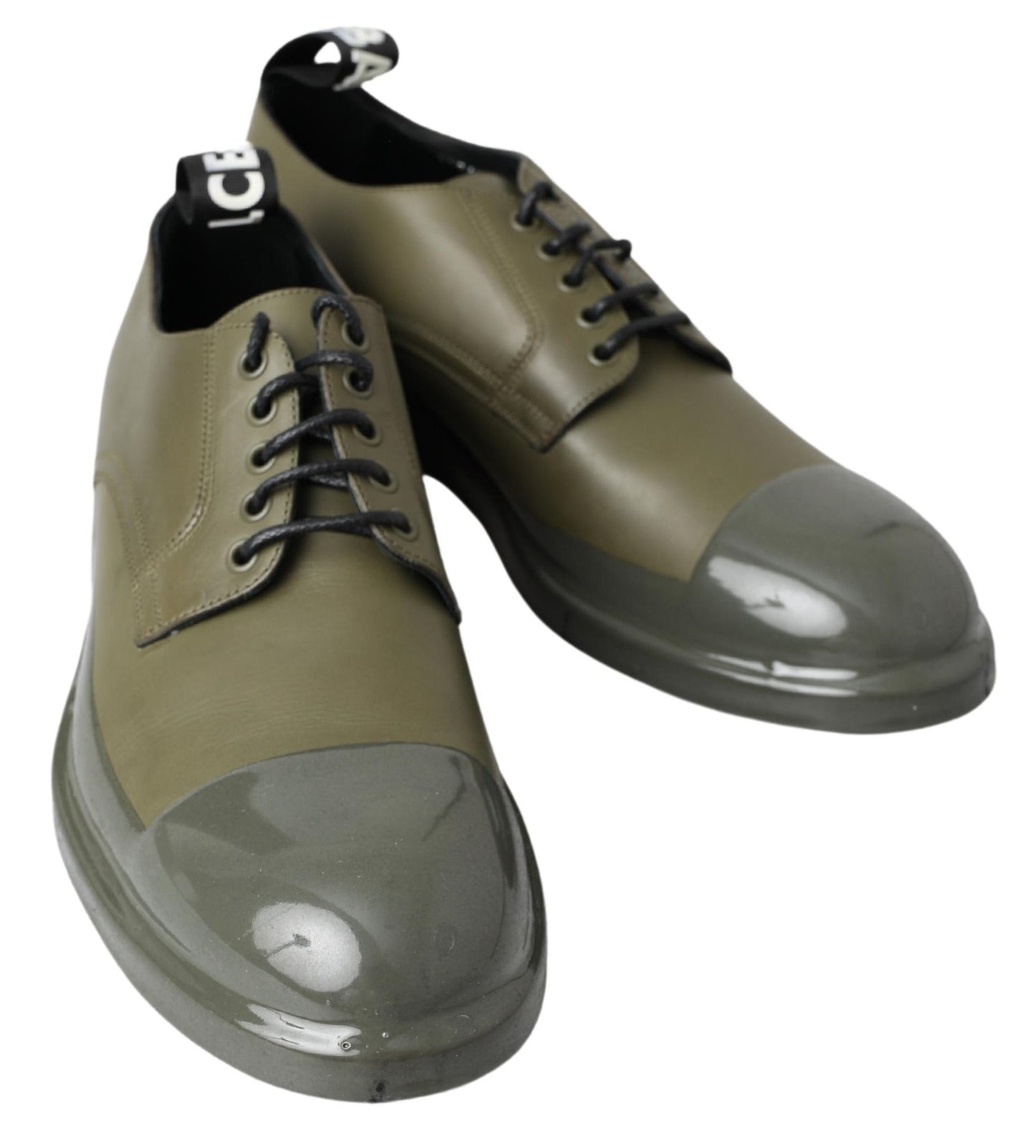 Dolce & Gabbana Emerald Elegance Leather Derby Shoes