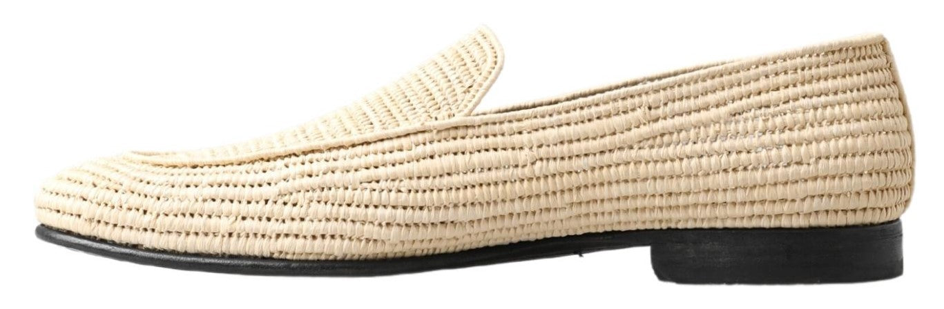 Dolce & Gabbana Elegant Cream Viscose Men's Loafers