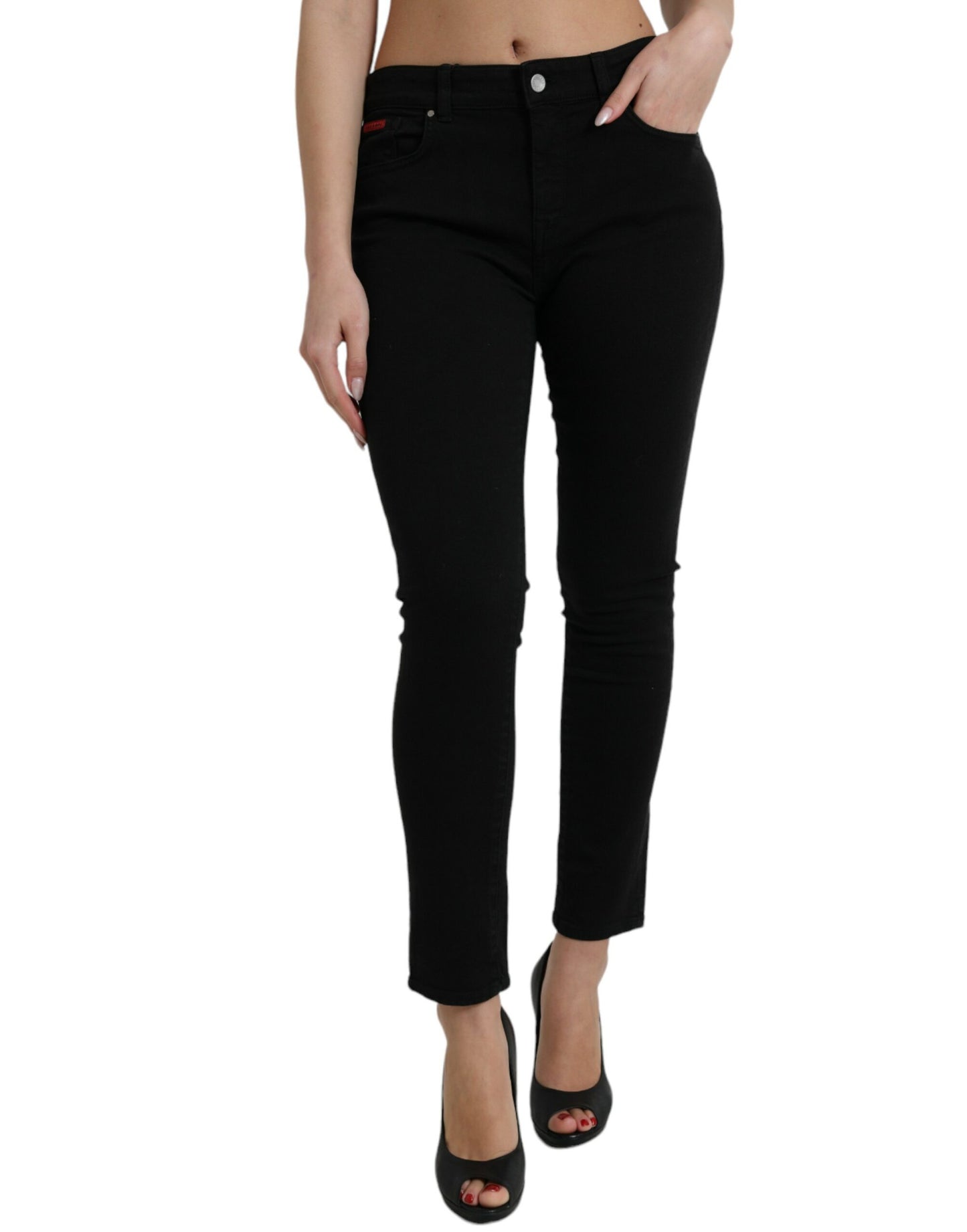 Dolce & Gabbana Black Cotton Stretch Denim Skinny Jeans