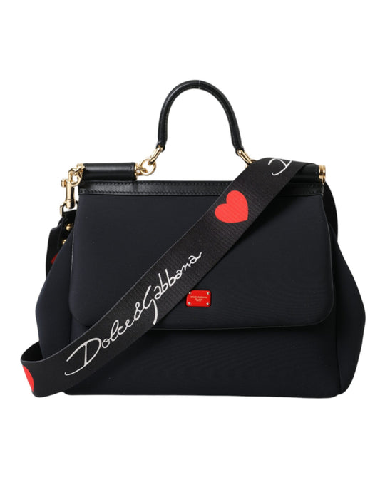 Dolce & Gabbana Elegant Black Sicily Shoulder Bag