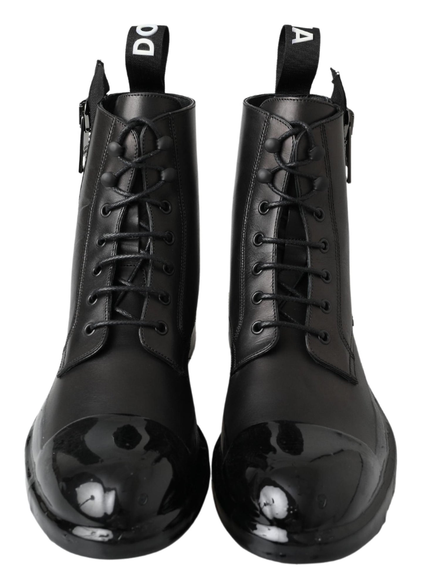 Dolce & Gabbana Elegant Leather Zipper Ankle Boots