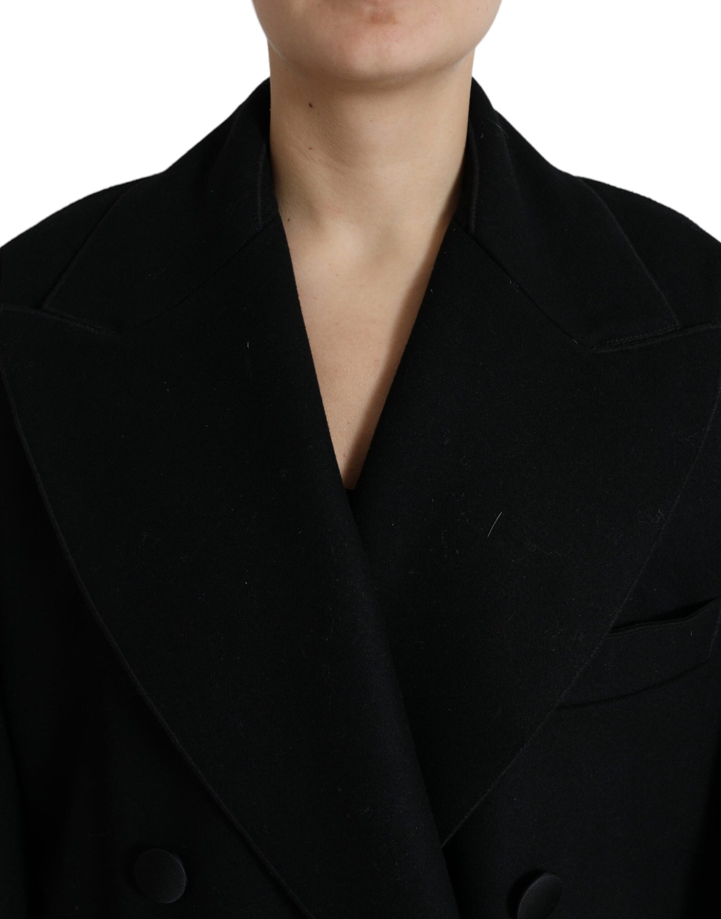 Dolce & Gabbana Elegant Black Double-Breasted Trench Coat