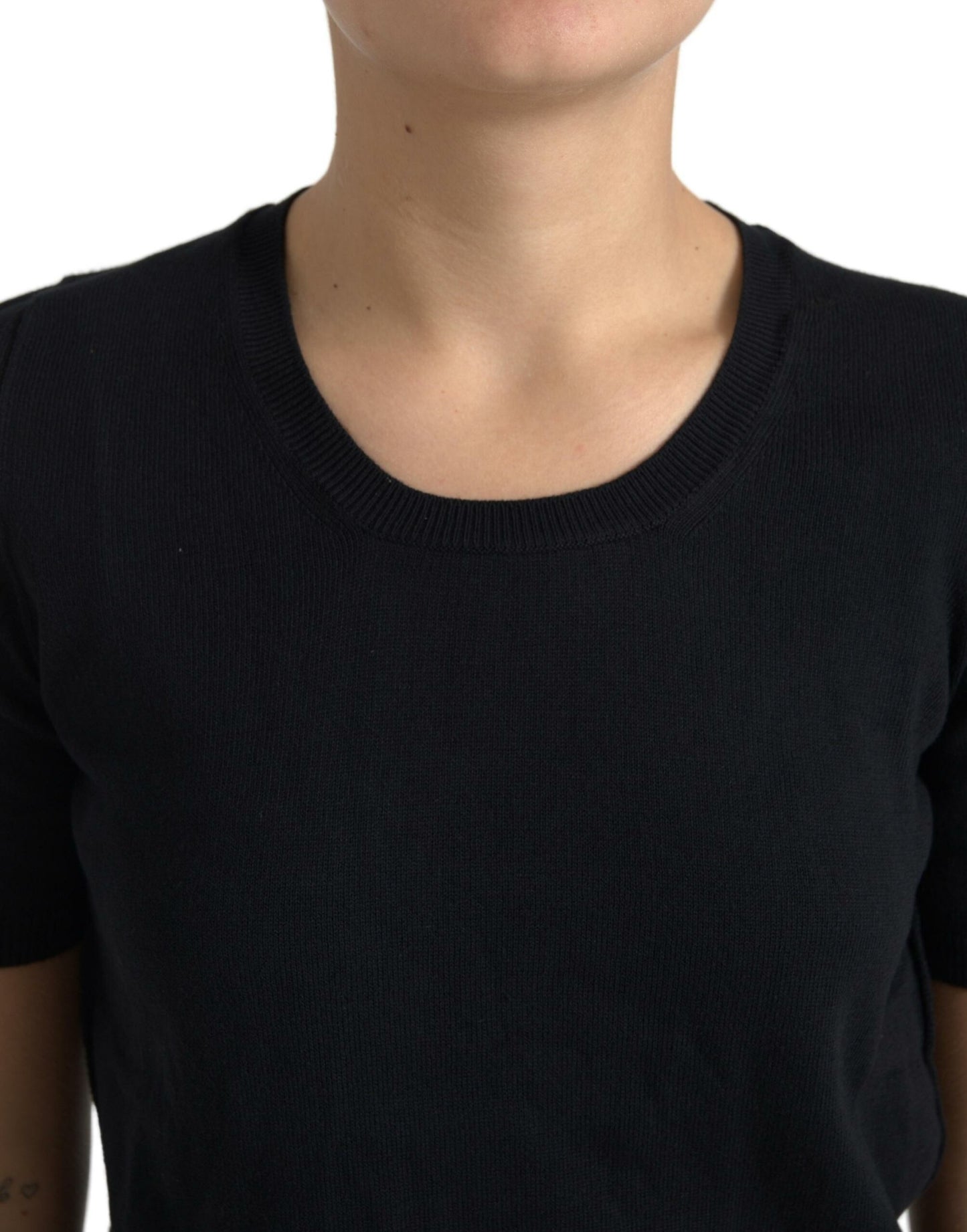 Dolce & Gabbana Elegant Black Crew Neck Top