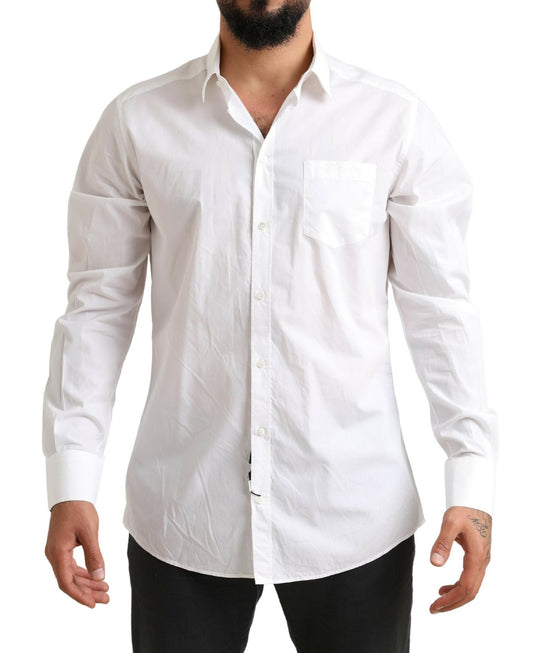 Dolce & Gabbana Elegant White Cotton Dress Shirt