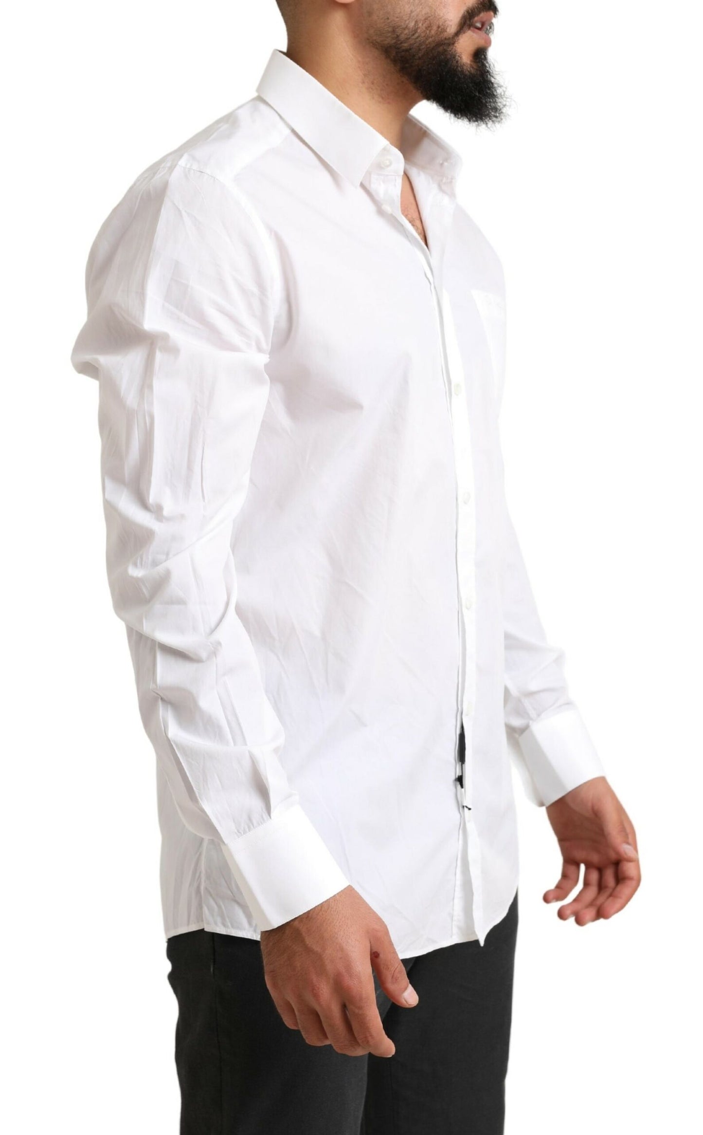 Dolce & Gabbana Elegant White Cotton Dress Shirt