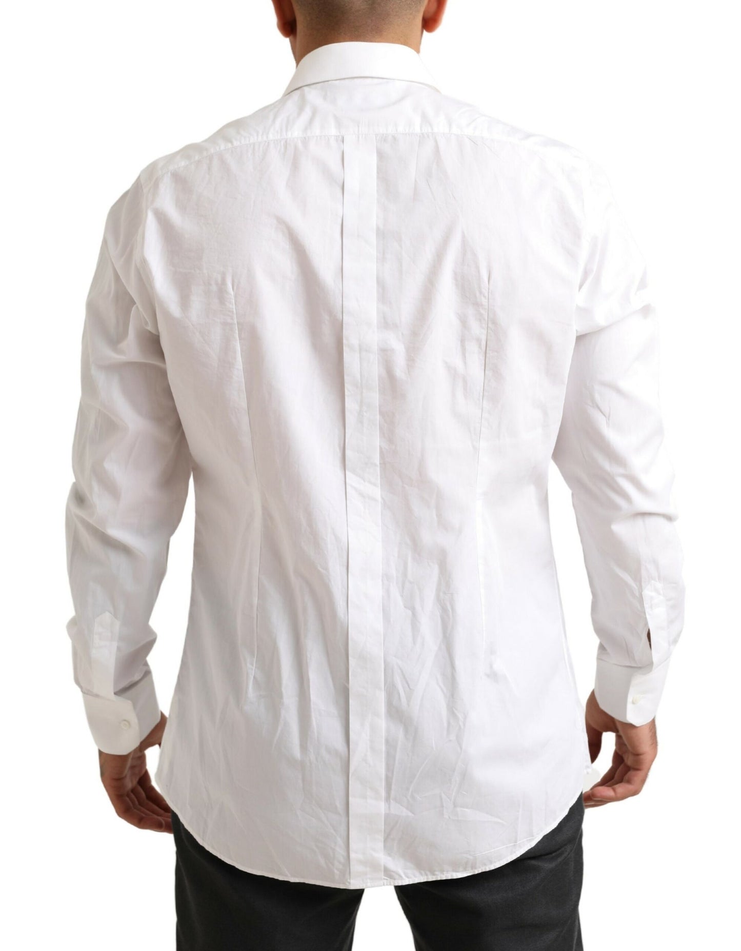 Dolce & Gabbana Elegant White Cotton Dress Shirt