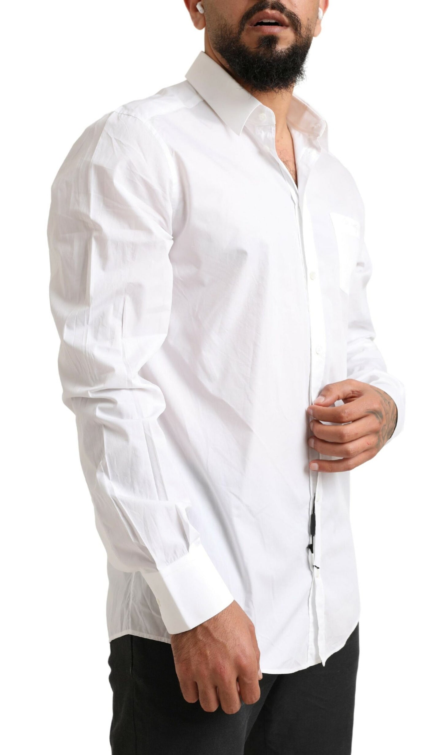 Dolce & Gabbana Elegant White Cotton Dress Shirt