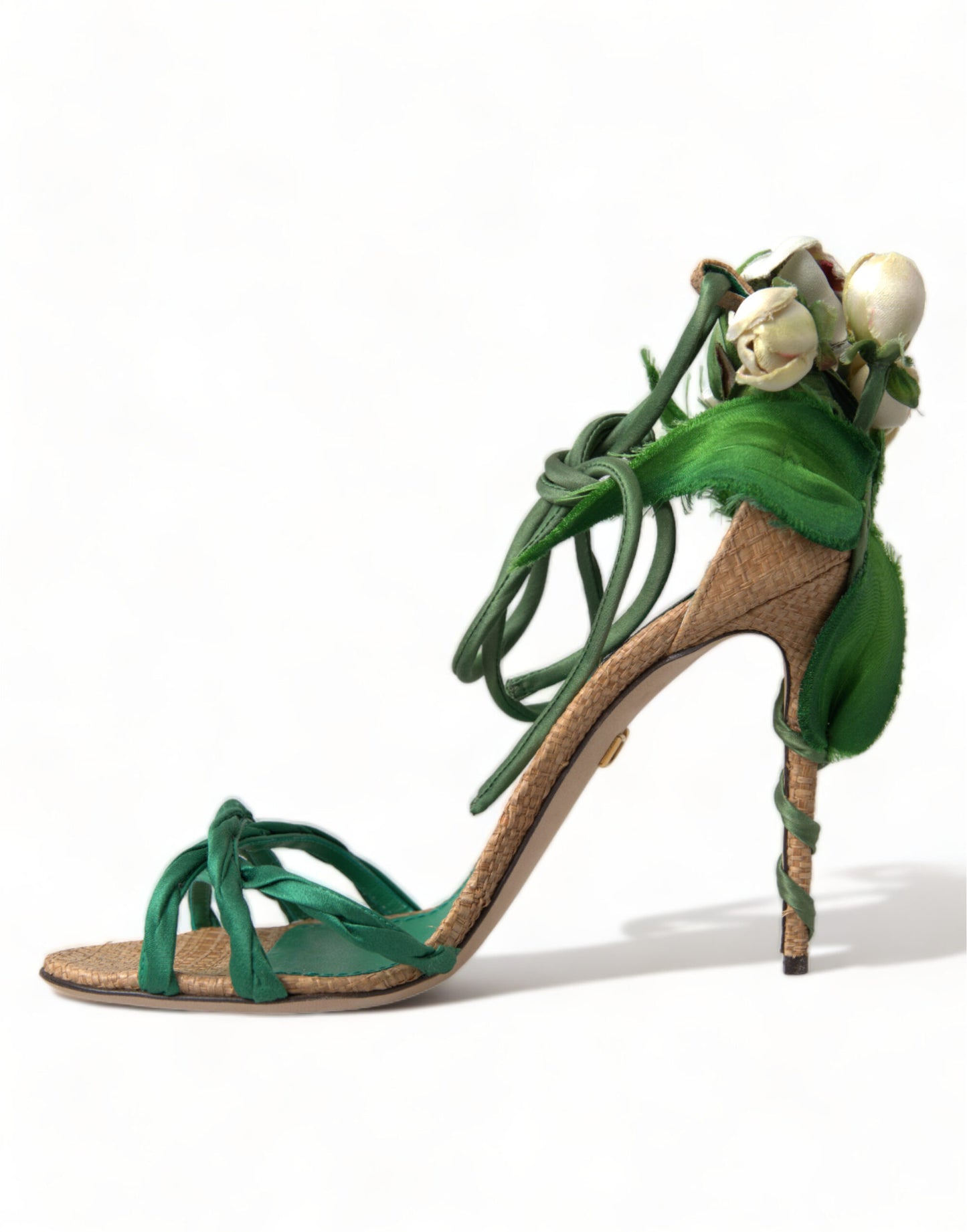 Dolce & Gabbana Emerald Elegance Satin Heels