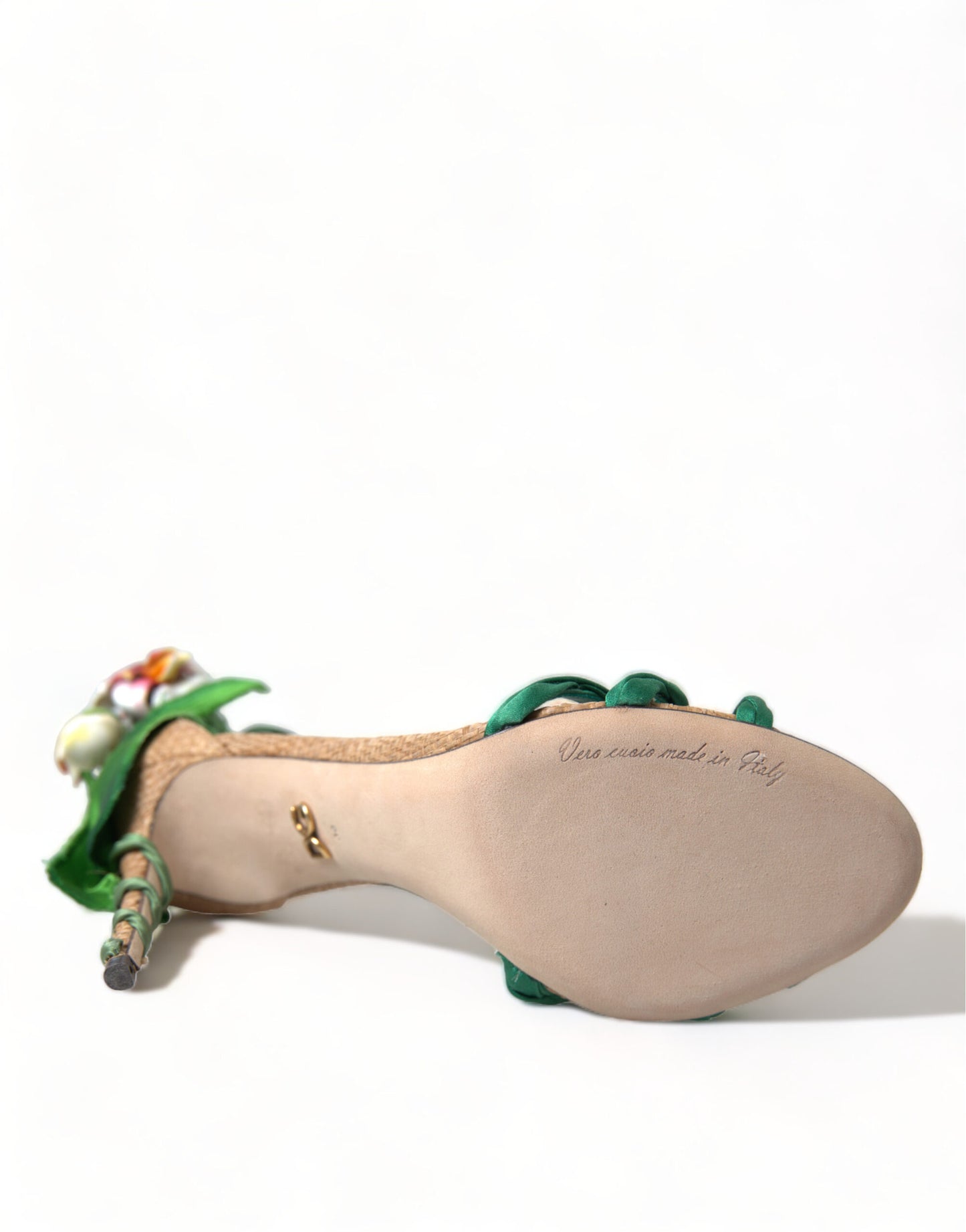 Dolce & Gabbana Emerald Elegance Satin Heels