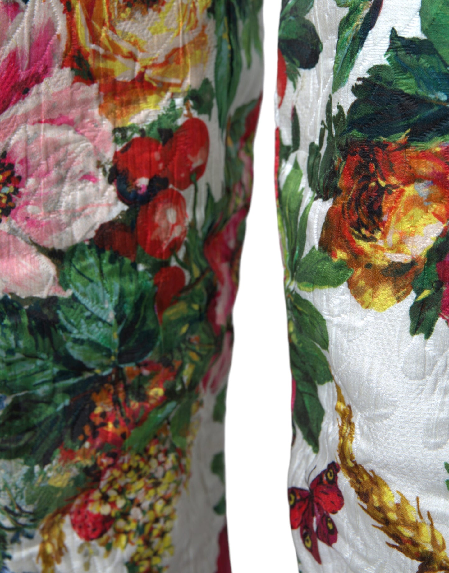 Dolce & Gabbana Floral Brocade Knee High Boots