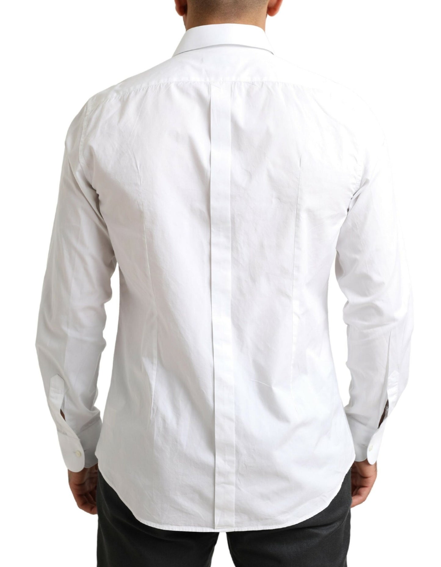 Dolce & Gabbana Elegant White Cotton Dress Shirt for Men