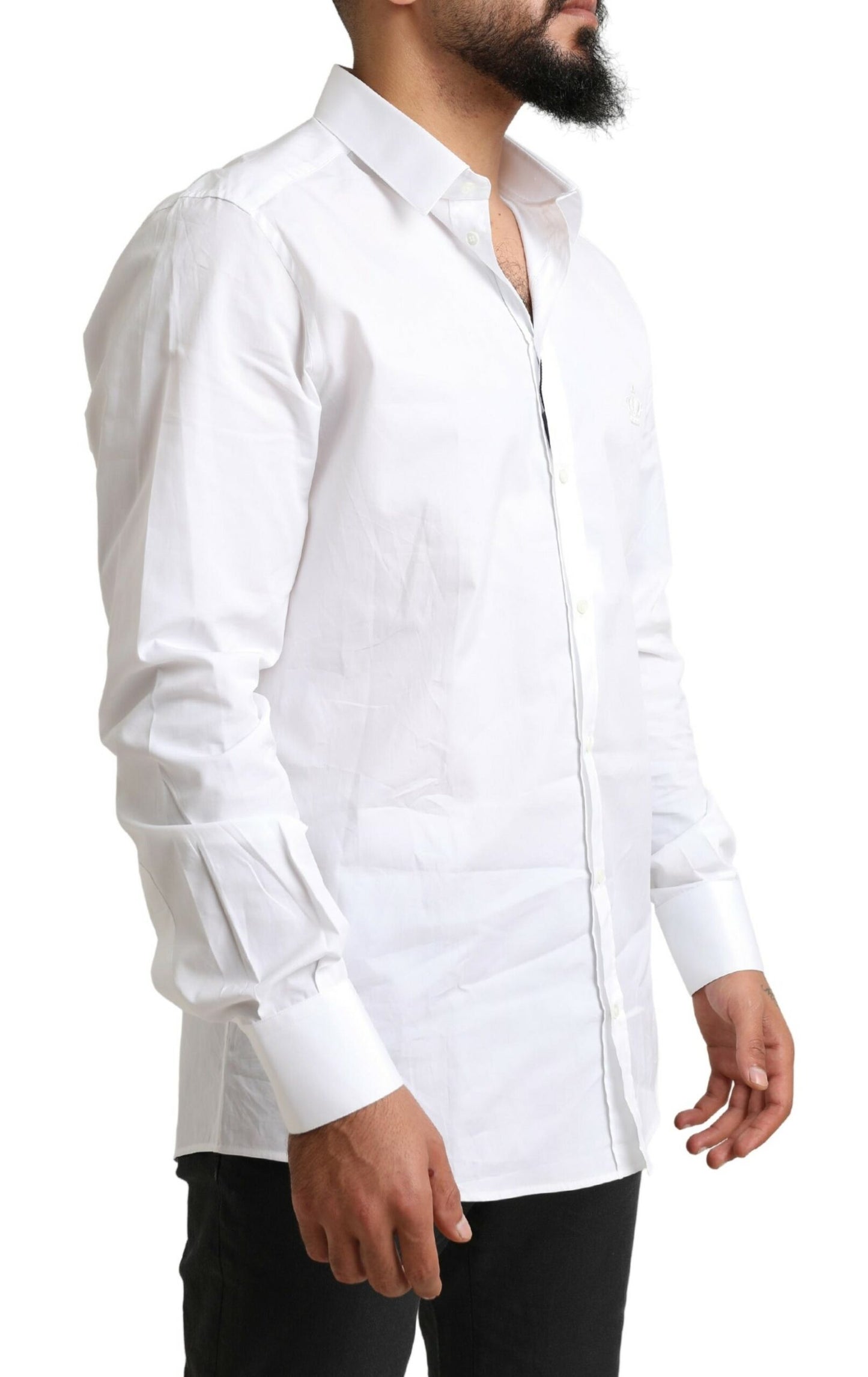 Dolce & Gabbana Elegant White Cotton Dress Shirt