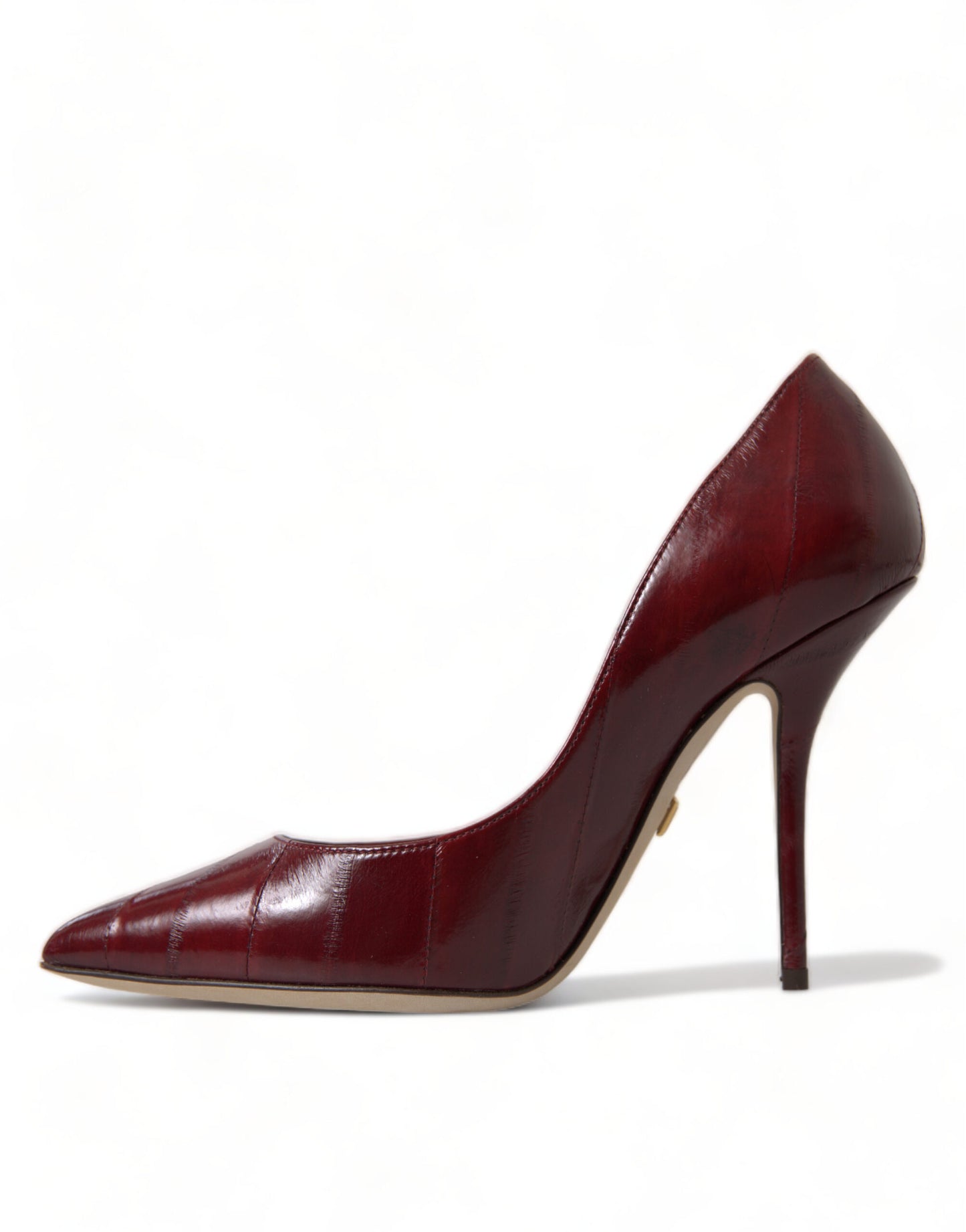 Dolce & Gabbana Elegant Bordeaux Eel Skin Pumps