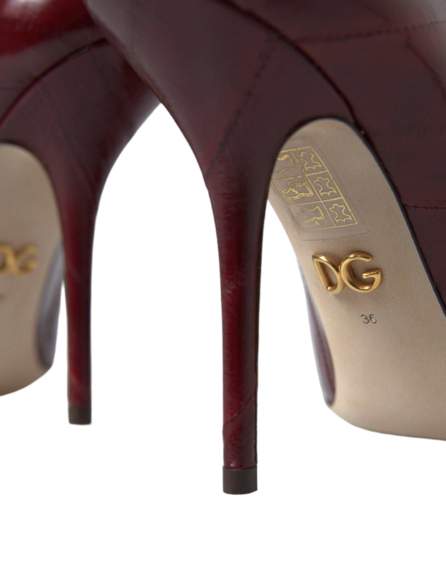 Dolce & Gabbana Elegant Bordeaux Eel Skin Pumps