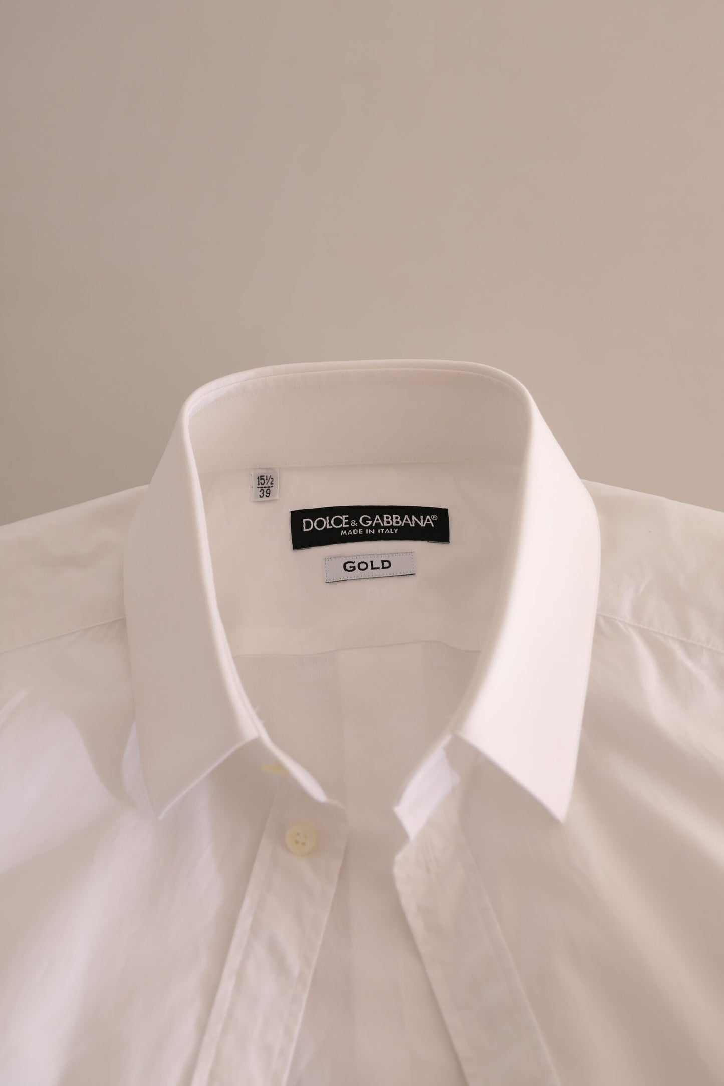 Dolce & Gabbana Elegant Slim Fit White Cotton Dress Shirt