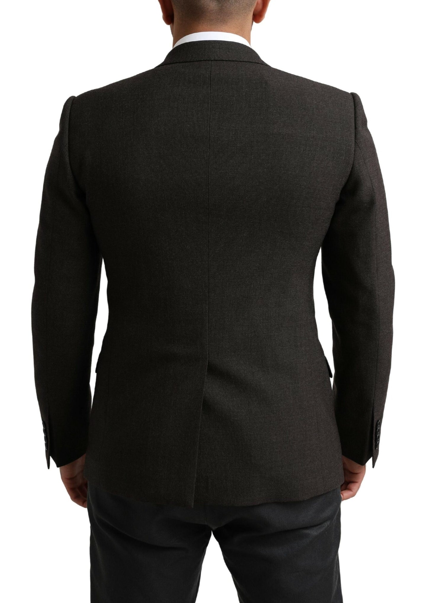 Dolce & Gabbana Elegant Dark Gray Martini Blazer