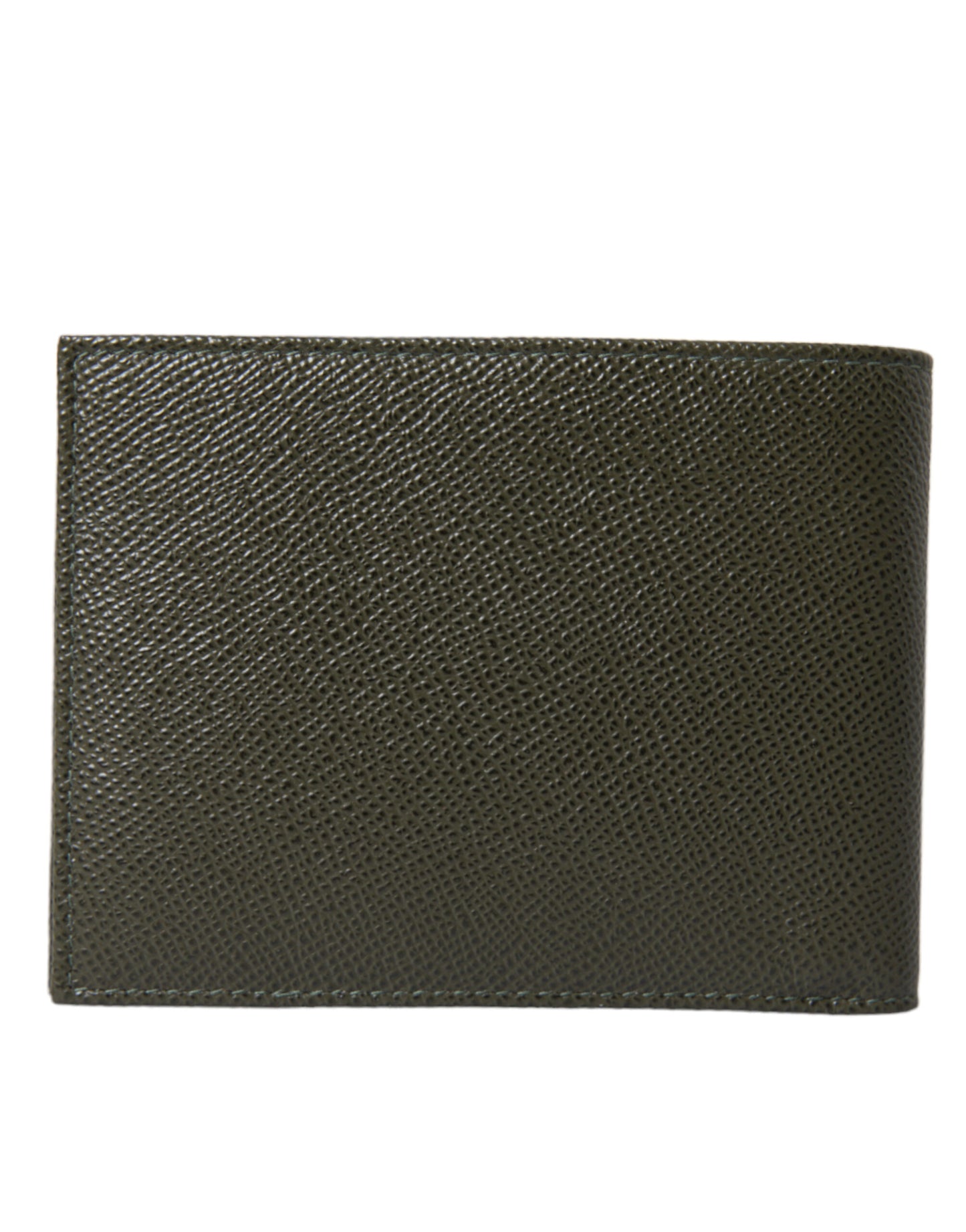 Dolce & Gabbana Olive Green Calfskin Leather Bifold Card Holder Wallet