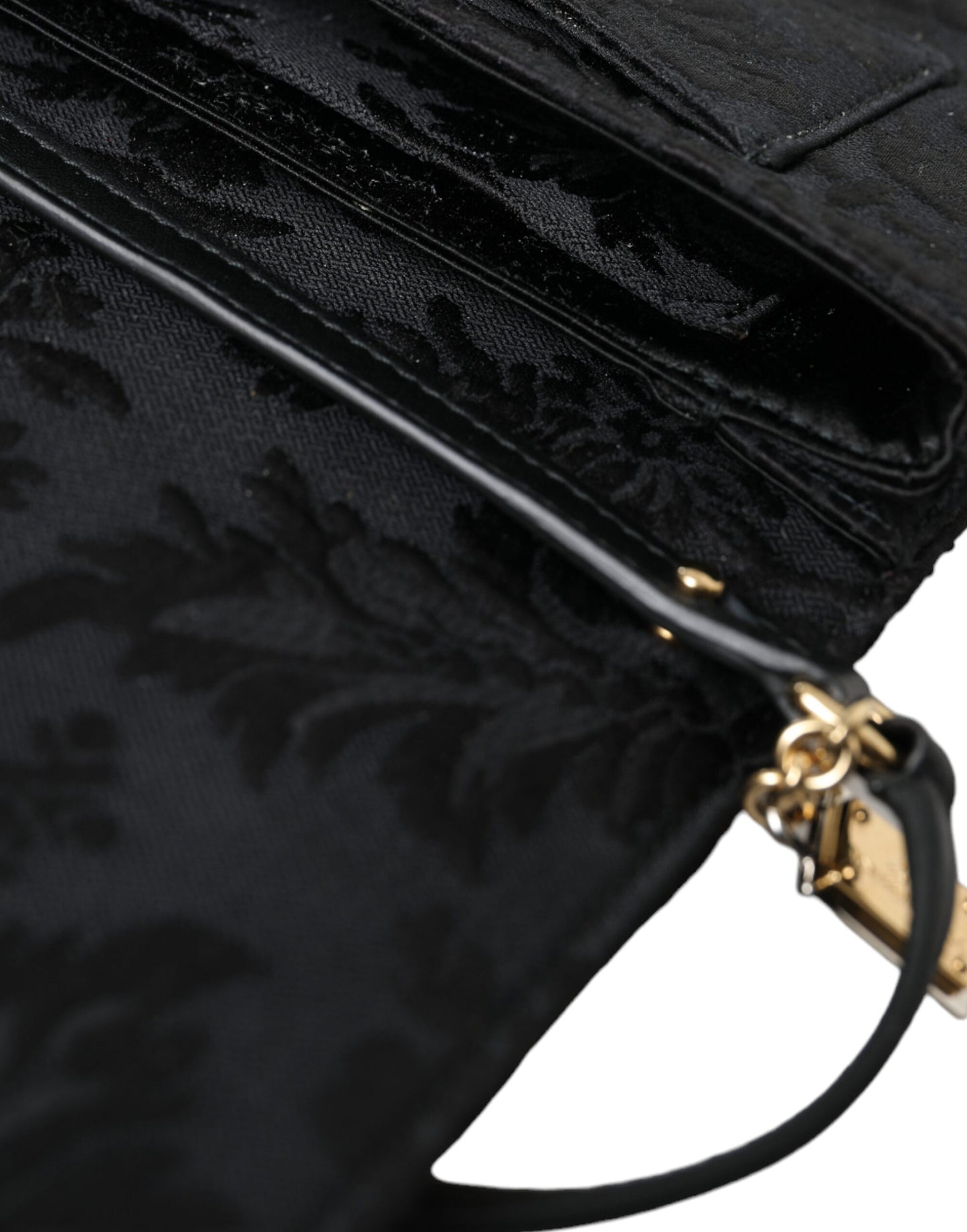 Dolce & Gabbana Black Embellished Baroque Crossbody Shoulder Bag