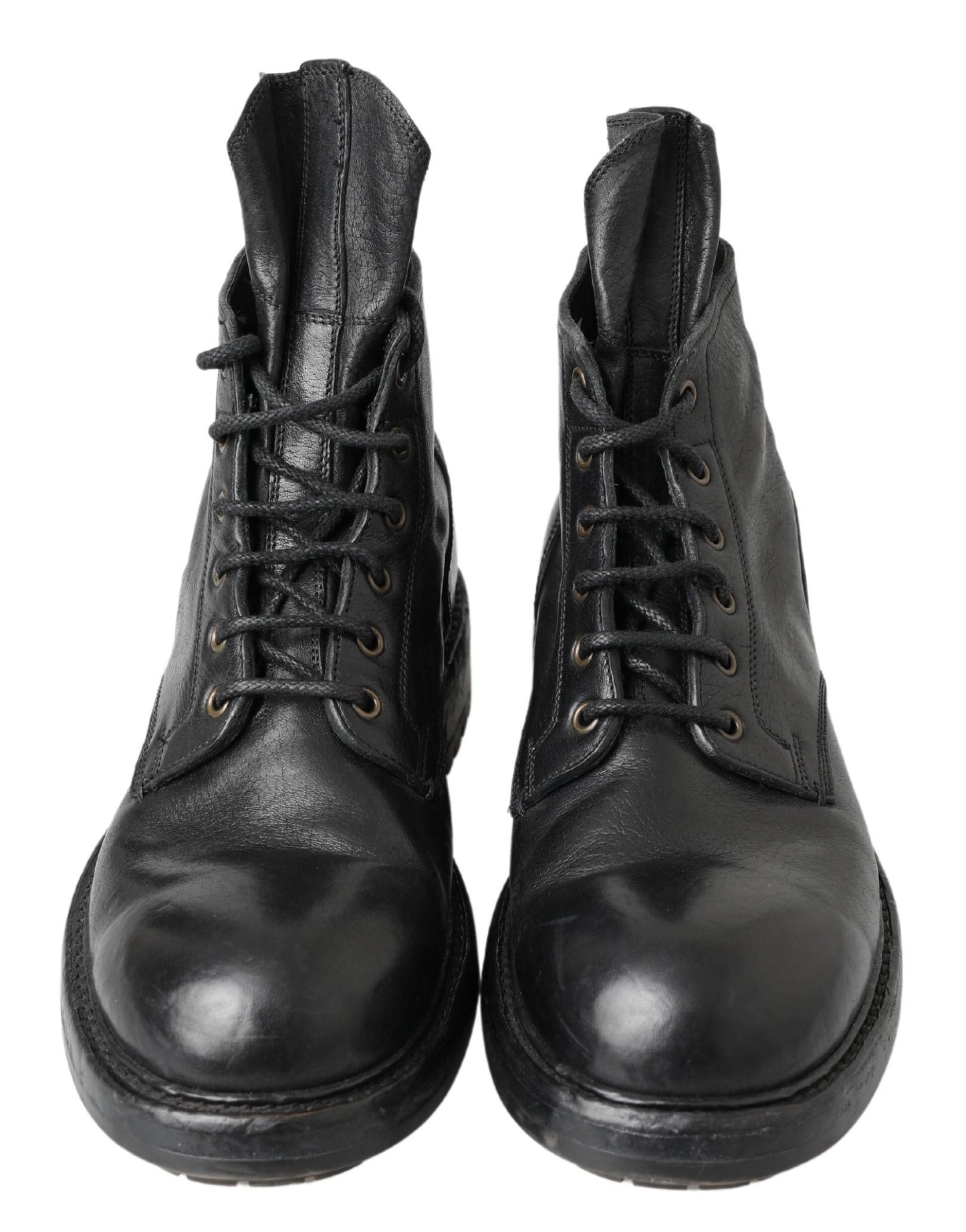 Dolce & Gabbana Elevate Your Style with Combat Leather Boots