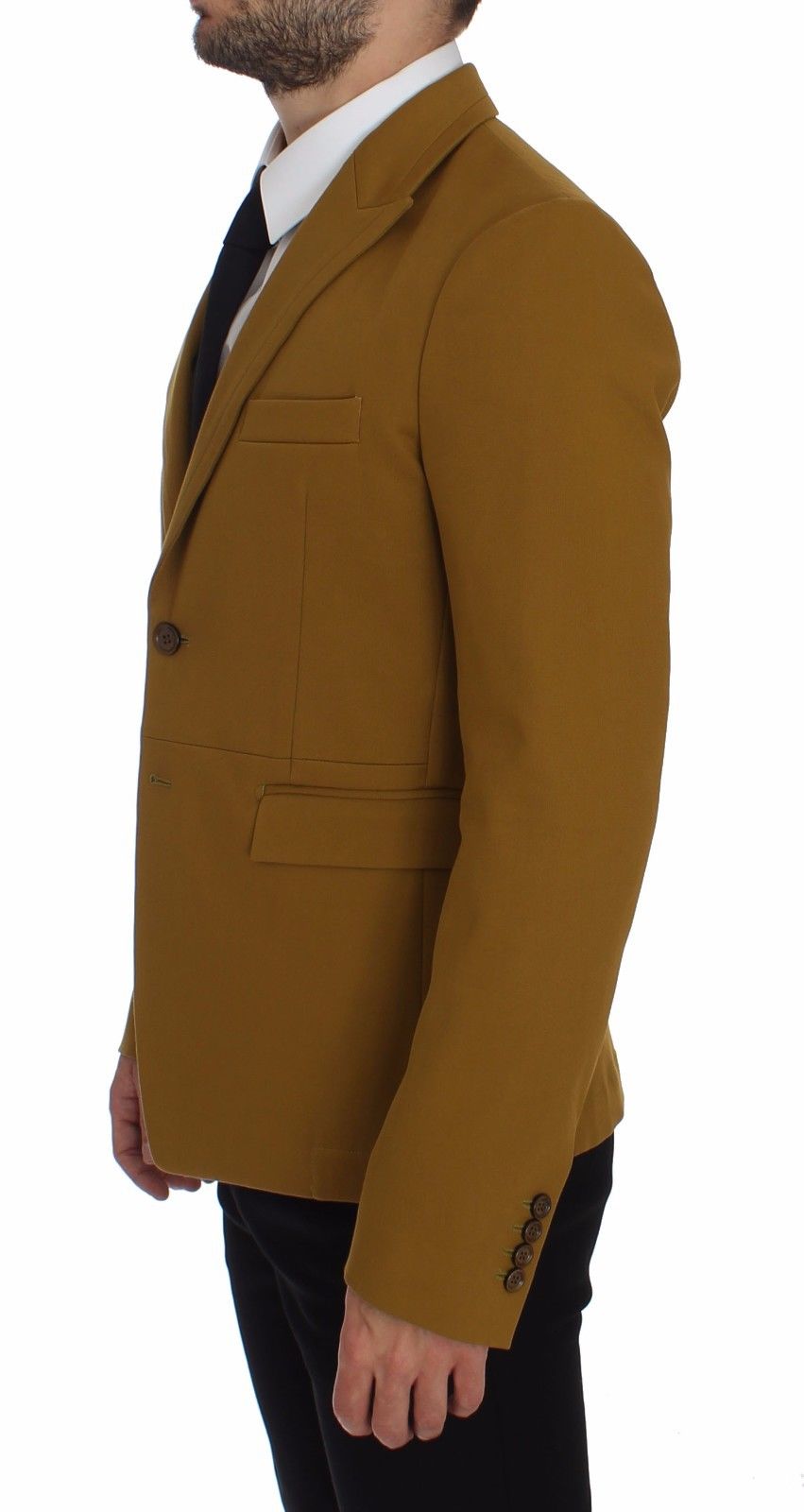 Dolce & Gabbana Yellow Cotton Stretch Blazer