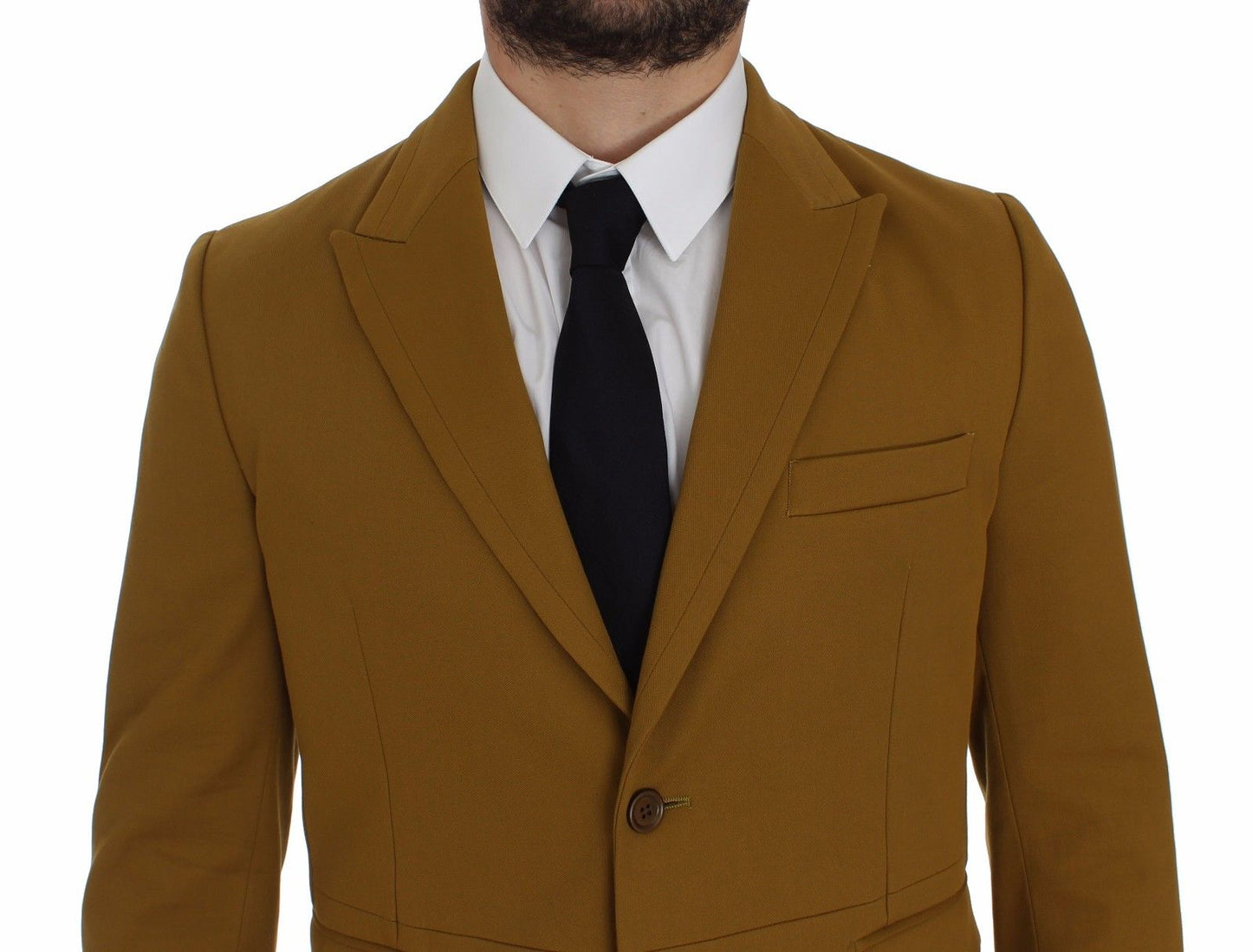 Dolce & Gabbana Yellow Cotton Stretch Blazer