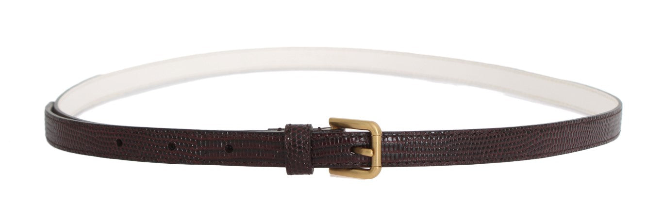 Dolce & Gabbana Elegant Bordeaux Leather Waist Belt