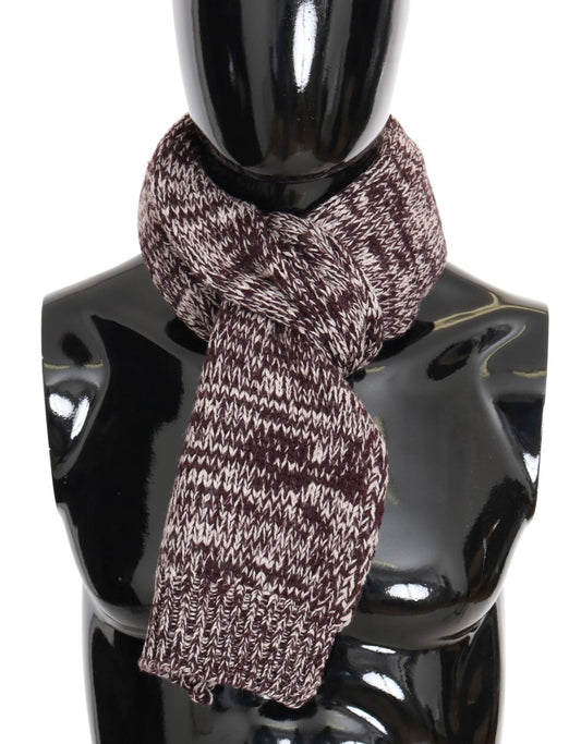 Dolce & Gabbana Elegant Bordeaux Wool Scarf for Men