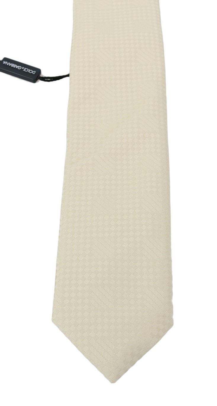 Dolce & Gabbana Elegant Beige Silk Necktie