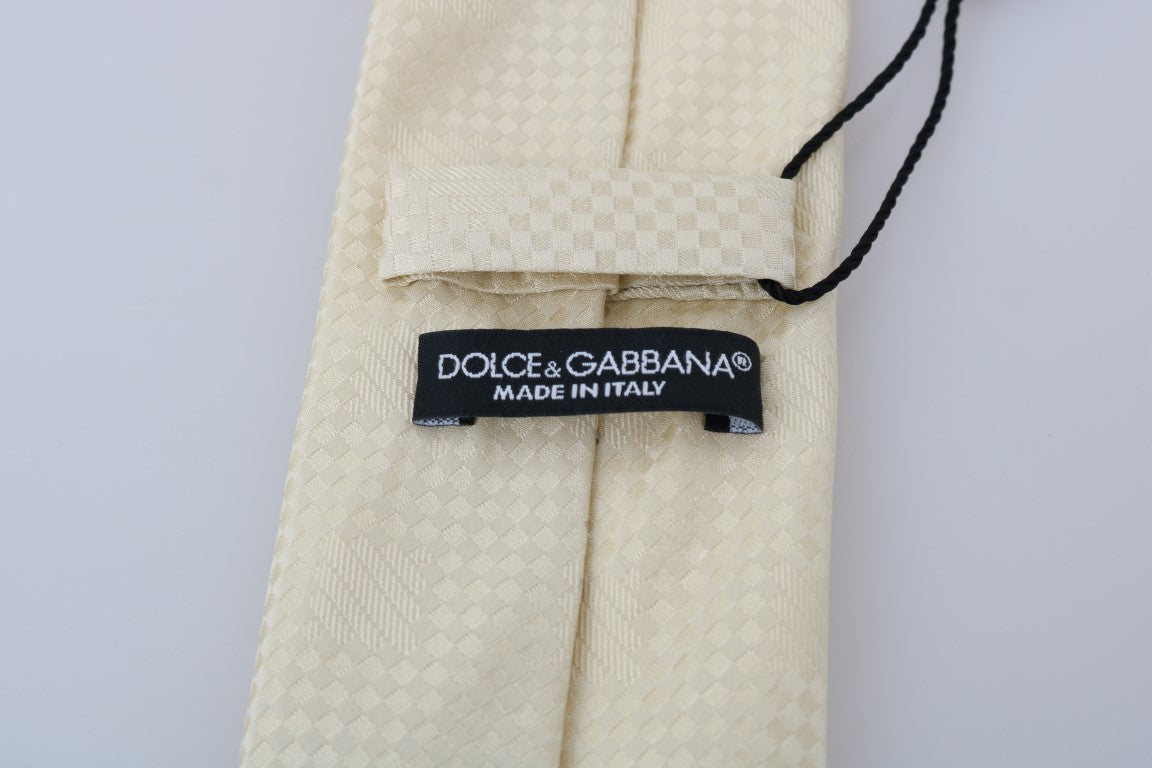 Dolce & Gabbana Elegant Beige Silk Necktie