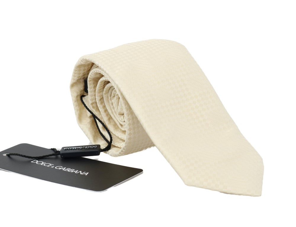 Dolce & Gabbana Elegant Beige Silk Necktie