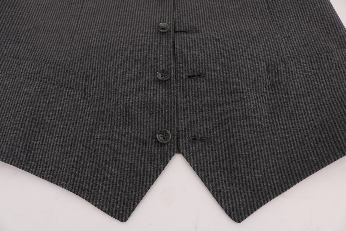 Dolce & Gabbana Elegant Gray Waistcoat Vest