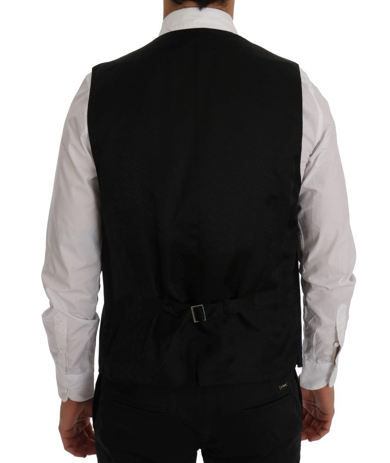 Dolce & Gabbana Elegant Striped Wool Blend Waistcoat Vest