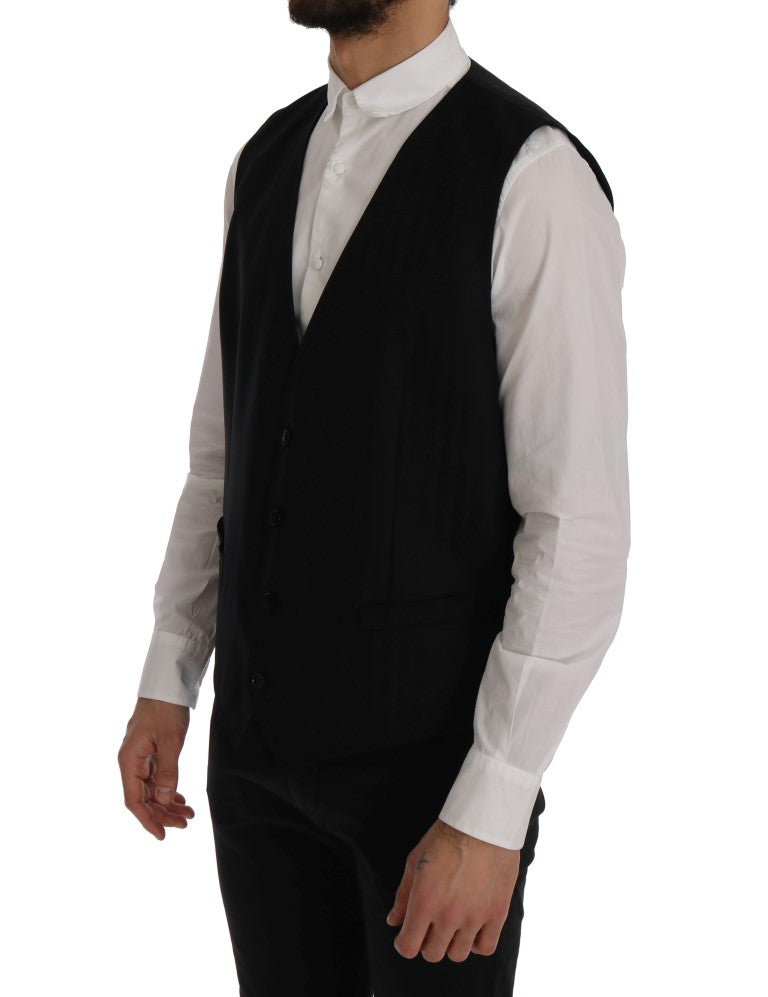 Dolce & Gabbana Elegant Black Single Breasted Vest