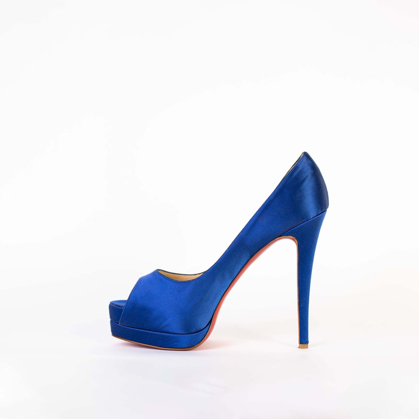 Christian Louboutin Elegant Blue Satin Altadama Pumps