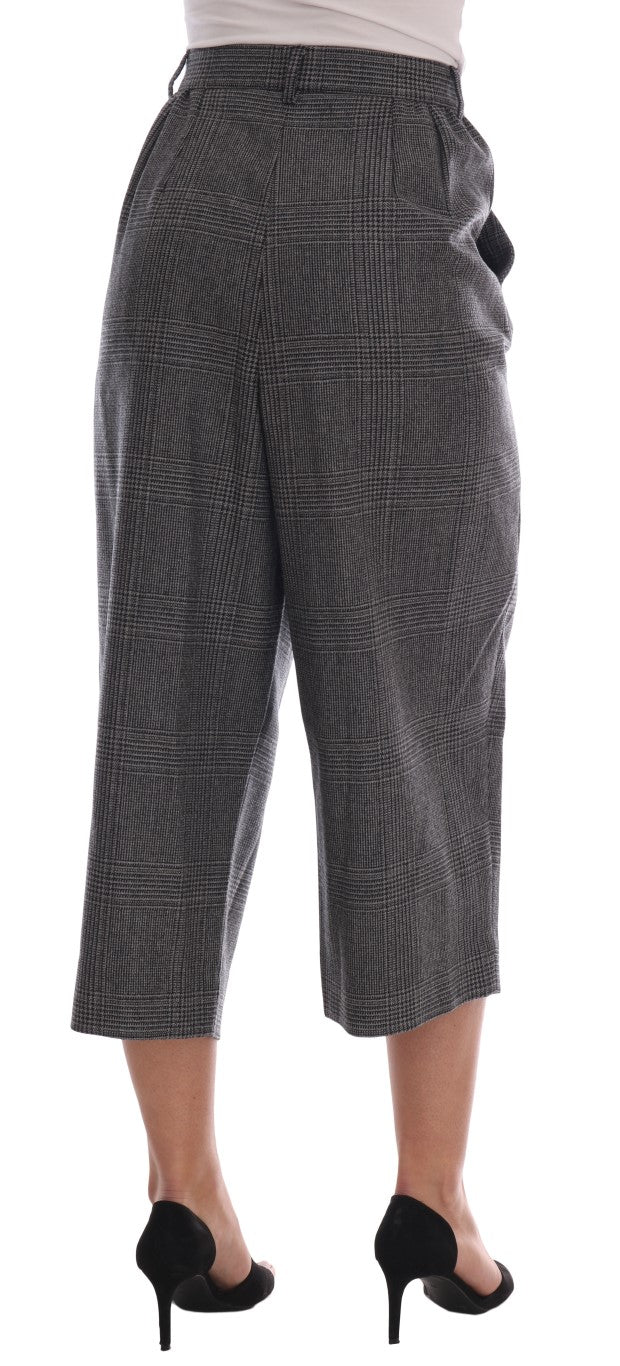 Dolce & Gabbana Gray Wool Capri Pants