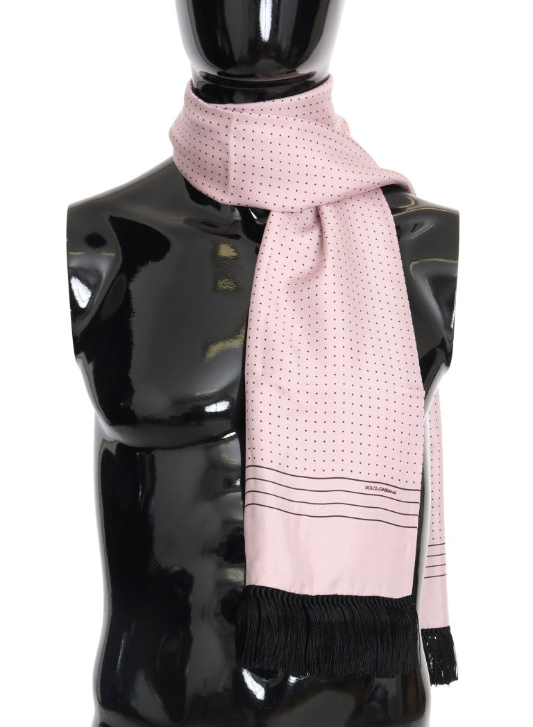 Dolce & Gabbana Elegant Silk Men's Scarf with Polka Dots