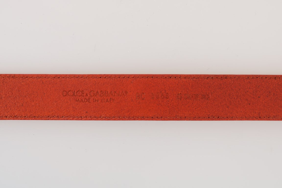 Dolce & Gabbana Elegant Orange Leather Men's Belt