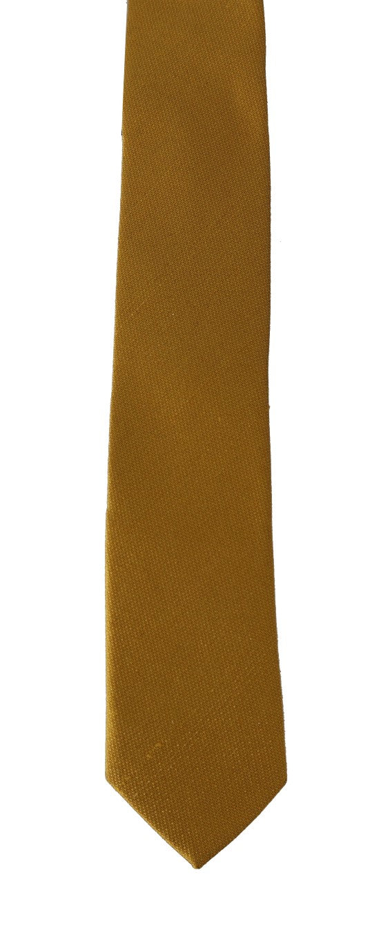 Dolce & Gabbana Elegant Yellow Silk Neck Tie