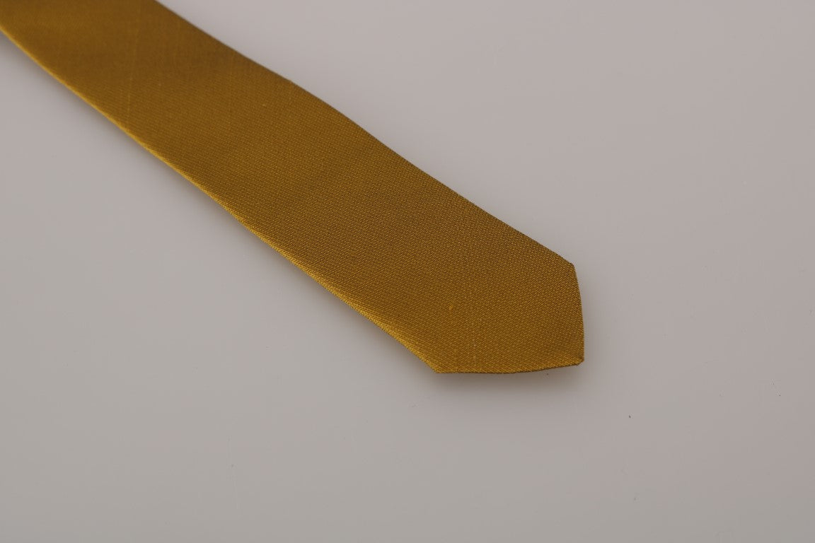 Dolce & Gabbana Elegant Yellow Silk Neck Tie