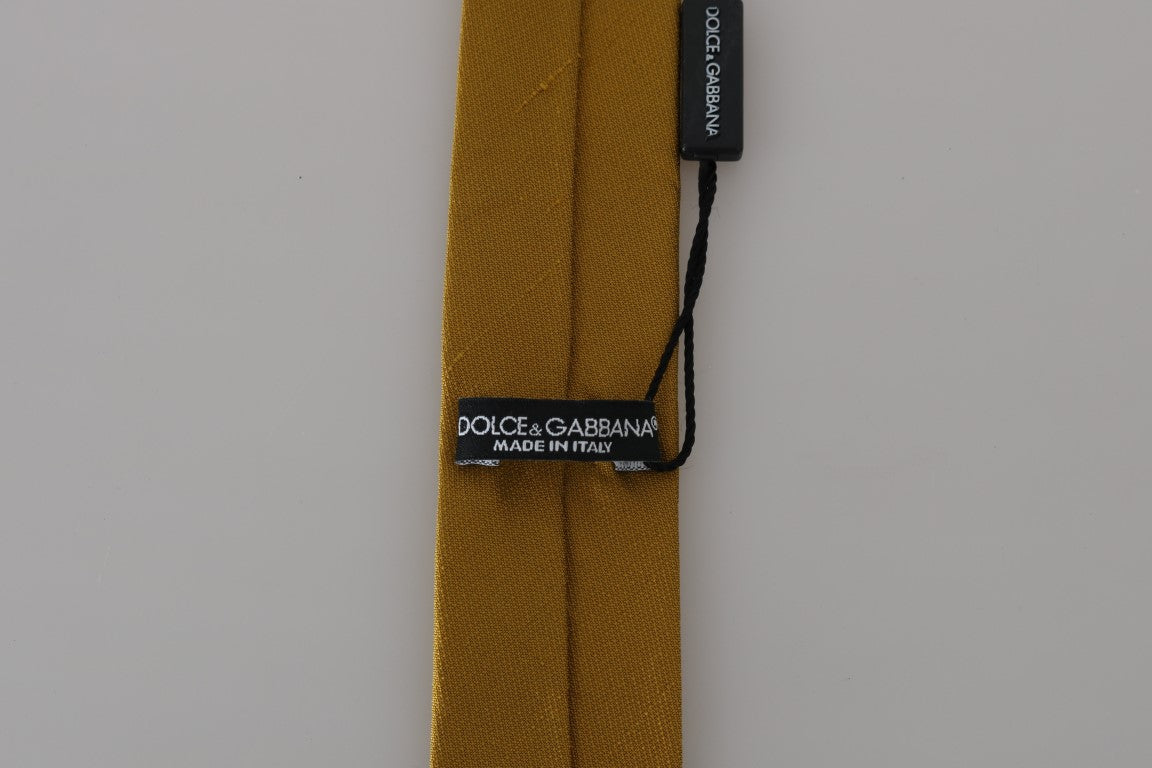 Dolce & Gabbana Elegant Yellow Silk Neck Tie