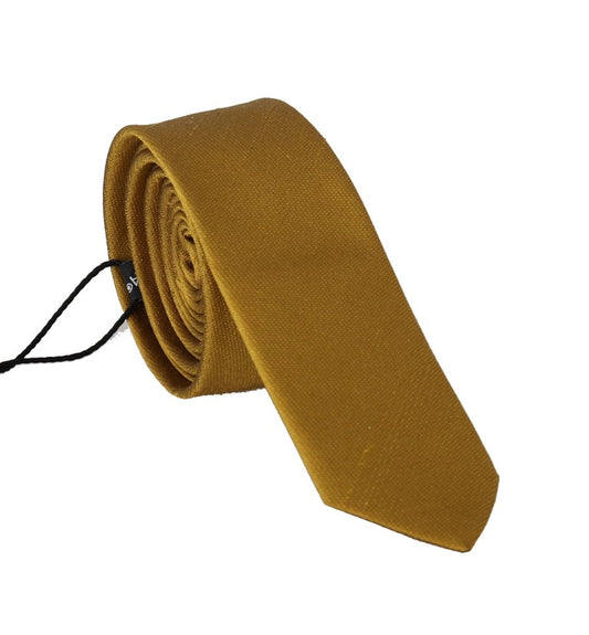 Dolce & Gabbana Elegant Yellow Silk Neck Tie