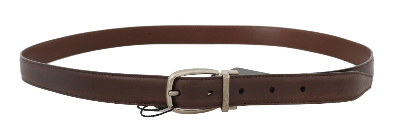 Dolce & Gabbana Elegant Brown Leather Men's Belt