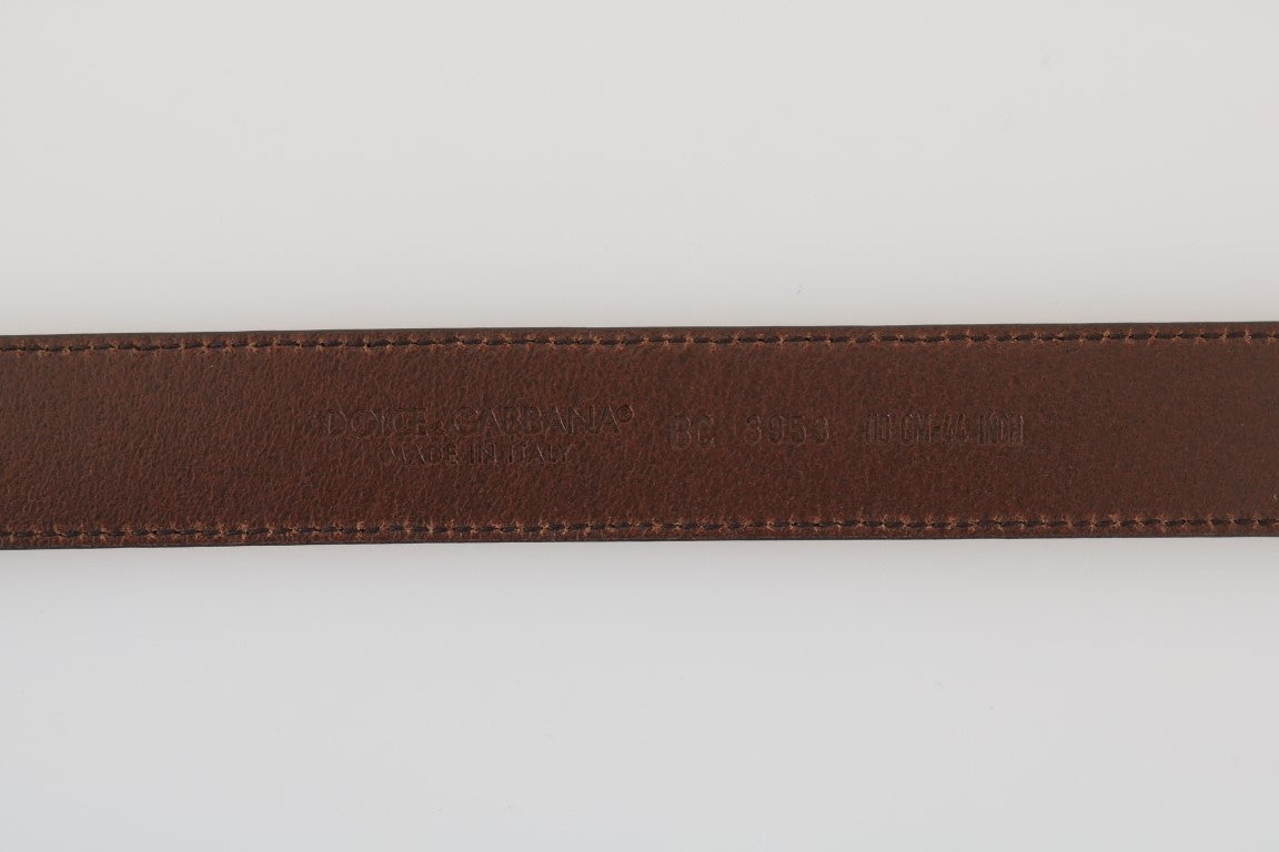 Dolce & Gabbana Elegant Brown Leather Men's Belt