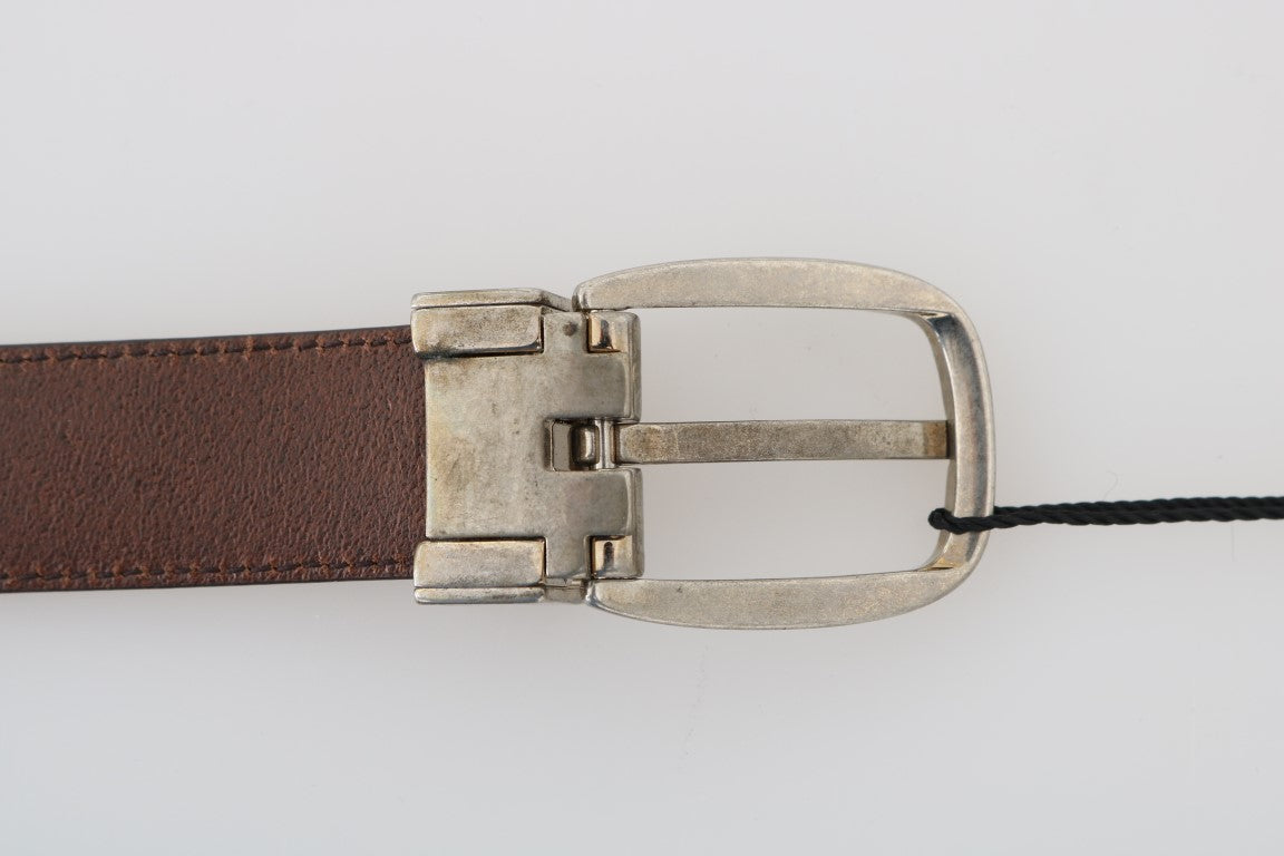 Dolce & Gabbana Elegant Brown Leather Men's Belt