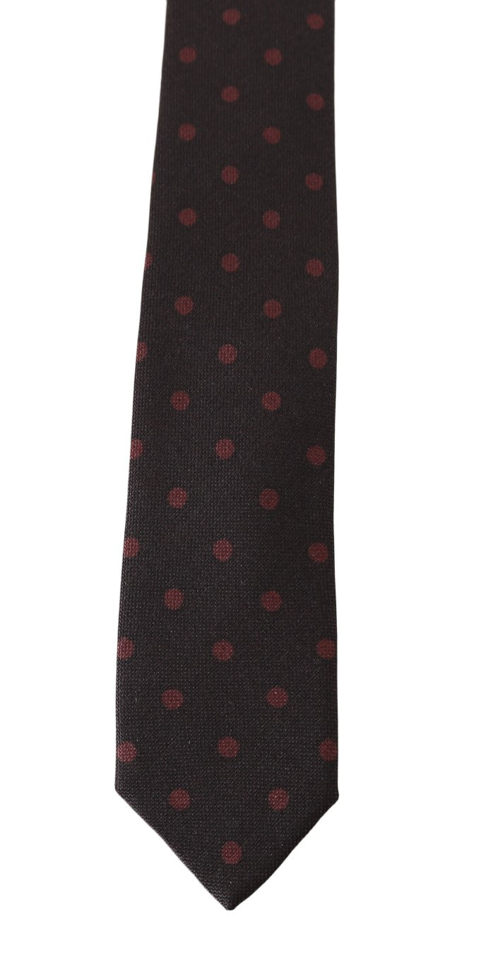 Dolce & Gabbana Elegant Polka Dot Silk Neck Tie